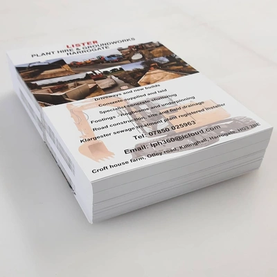 A4 single sided silk flyers