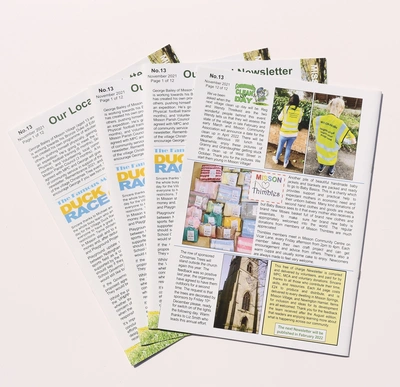  Stapled Booklet 130gsm 16page Misson Community Newsletter