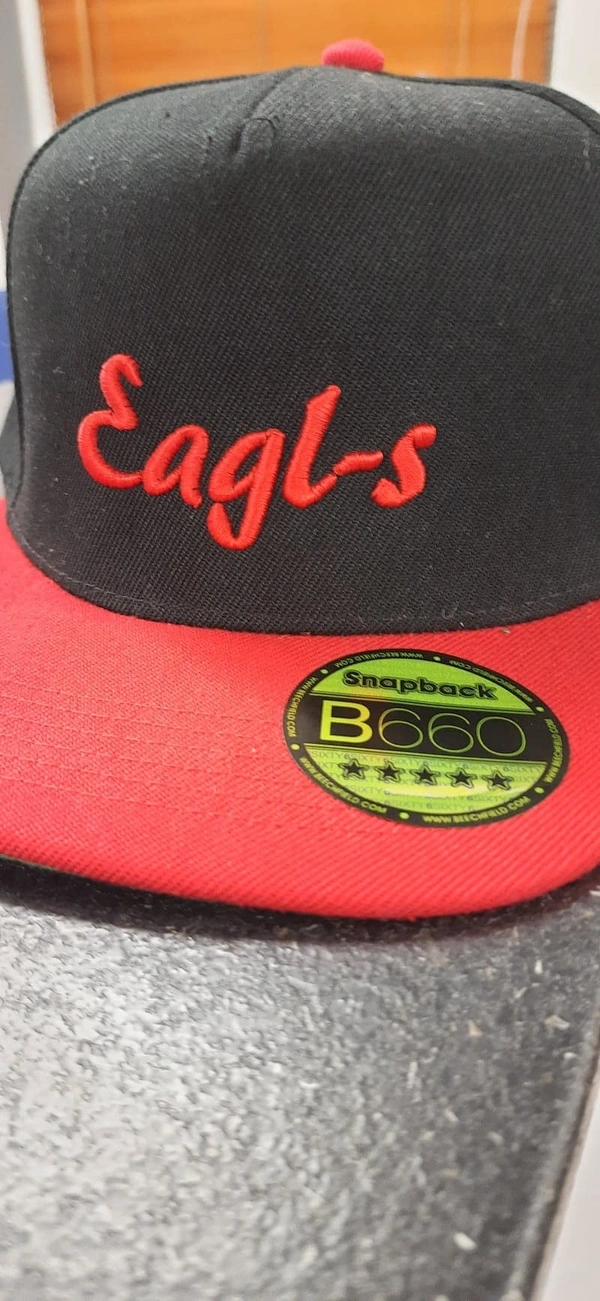 3D Puff embroidery to Snapback cap