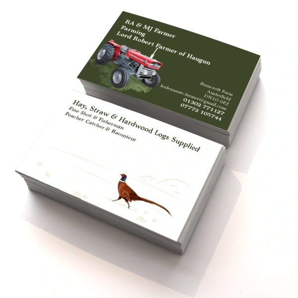 Standard Business Card 85mm x 55mm on 450gsm Art Board Silk Finish