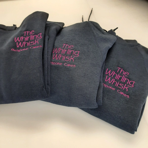 Left Breast Logo Embroidery On Grey Hooded Sweatshirt Pile