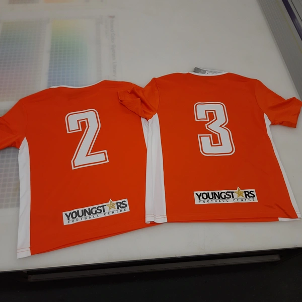 Home or away kits (back)  with number and sponsor to lower back
