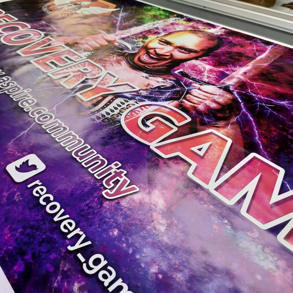 Example of event banner print quality (WARRIOR 1)